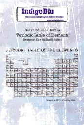 Periodic Table A6 Red Rubber Stamp by Kay Halliwell-Sutton